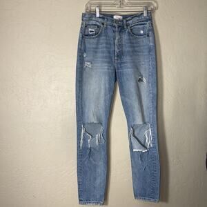 Boyish Billy easy rider high rise button fly distressed relaxed jeans